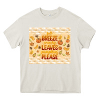 Cream fall breeze crunchy leaves Heavy Core Tee - TumblerDesignByShophia