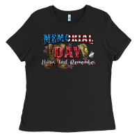 Black Memorial day honor ans remember Ladies Tee - CowGirlArtShop