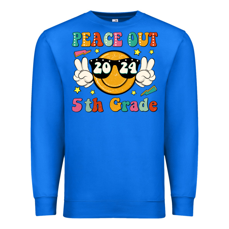 Peace Out 2024 5th Grade Premium Sweatshirt by JahusDesignShop | Teevron