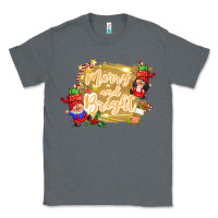 Charcoal Heather merry and bright gnome Classic Tee - CowGirlArtShop