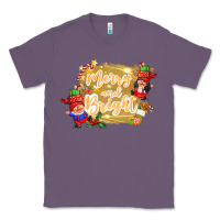 Lavender merry and bright gnome Classic Tee - CowGirlArtShop