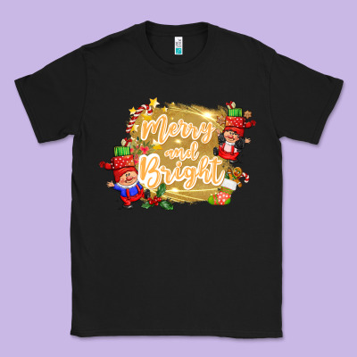 Merry And Bright Gnome Classic Tee Designed By Cowgirlartshop