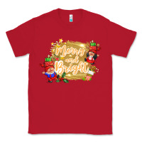 Red merry and bright gnome Classic Tee - CowGirlArtShop