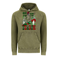 Vintage Olive tis the season skeleton snowboard Vintage Hoodie - FaDigitalArtStudio