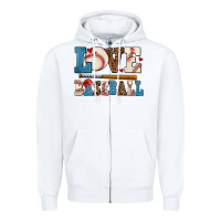 White love baseball Zipper Hoodie - AdoDesignShop