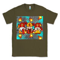 Army Green firefighter gnomes Classic Tee - Artiststas