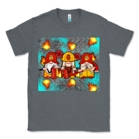 Charcoal Heather firefighter gnomes Classic Tee - Artiststas