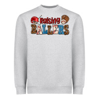 Heather Grey raising ballers Heavyweight Sweatshirt - AdoDesignShop