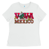 White Viva Mexico Ladies Tee - HowdyJamesFarm