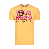 Vintage Mustard Love more worry less Vintage Tee - FaDigitalArtStudio