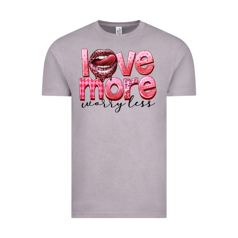 Love More Worry Less Vintage Tee by FaDigitalArtStudio | Teevron