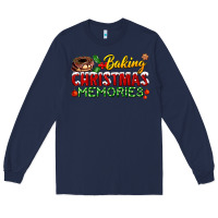 Navy baking christmas memories Long Sleeve Tee - FaDigitalArtStudio