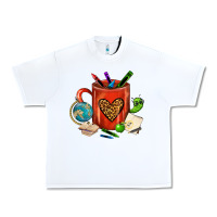 White teacher crayons coffee mug Urban Heavy Tee - FaDigitalArtStudio