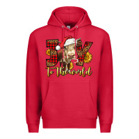 Cardinal joy to the world christmas cow Premium Hoodie - LillyAllenDesigns