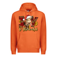 Carrot joy to the world christmas cow Premium Hoodie - LillyAllenDesigns