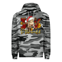 Slate Camo joy to the world christmas cow Premium Hoodie - LillyAllenDesigns
