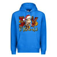 True Royal joy to the world christmas cow Premium Hoodie - LillyAllenDesigns