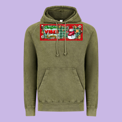 Christmas Vibes Only Vintage Hoodie Designed By Bundleandbundleshop