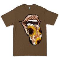 Cacao Leopard Sunflower Tongue Premium Tee - Jasminsmagicworld