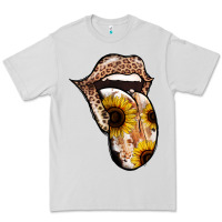 Dove Grey Leopard Sunflower Tongue Premium Tee - Jasminsmagicworld