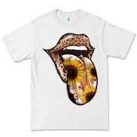 White Leopard Sunflower Tongue Premium Tee - Jasminsmagicworld