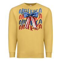 Antique Gold america ribbon Premium Sweatshirt - JahusDesignShop