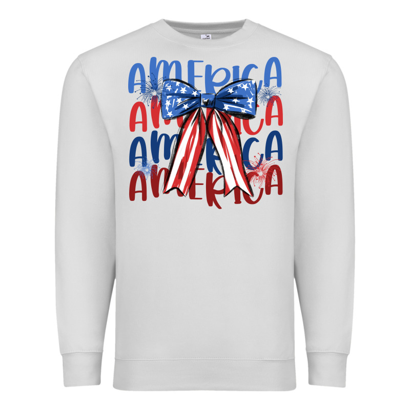 America Ribbon Premium Sweatshirt by JahusDesignShop | Teevron