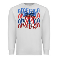 Dove Grey america ribbon Premium Sweatshirt - JahusDesignShop