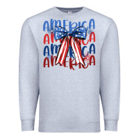 Heather Grey america ribbon Premium Sweatshirt - JahusDesignShop