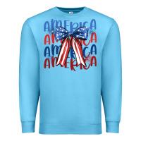 Ocean Blue america ribbon Premium Sweatshirt - JahusDesignShop