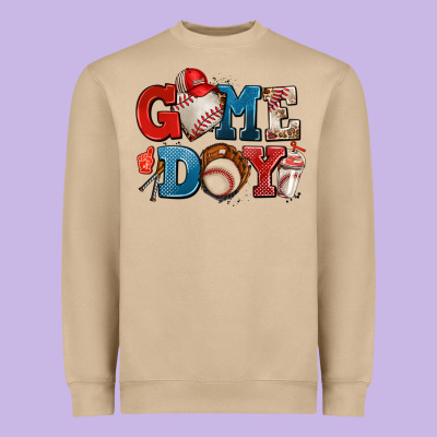 Game Day Baseball Heavyweight Sweatshirt Designed By Adodesignshop