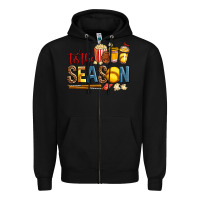 Black tis the season softball Zipper Hoodie - AdoDesignShop