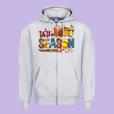 Tis The Season Softball Zipper Hoodie Designed By Adodesignshop