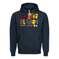 Navy tis the season softball Zipper Hoodie - AdoDesignShop