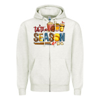 Oatmeal Heather tis the season softball Zipper Hoodie - AdoDesignShop