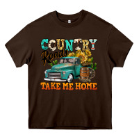 Chocolate Brown country roads take me home vintage truck Heavy Core Tee - Jasminsmagicworld