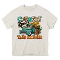 Cream country roads take me home vintage truck Heavy Core Tee - Jasminsmagicworld