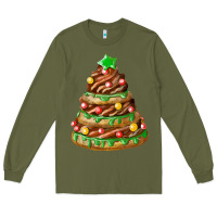 Army Green chocolate christmas cookie cake Long Sleeve Tee - FaDigitalArtStudio