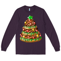Plum chocolate christmas cookie cake Long Sleeve Tee - FaDigitalArtStudio