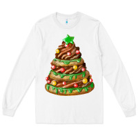 White chocolate christmas cookie cake Long Sleeve Tee - FaDigitalArtStudio