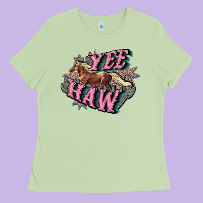 Yee Haw Ladies Tee Designed By Howdyjamesfarm