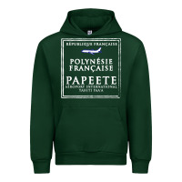 Forest Green papeete tahiti passport stamp vacation travel t shirt Urban Hoodie - maiPhamDesign