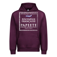 Mauve Wine papeete tahiti passport stamp vacation travel t shirt Urban Hoodie - maiPhamDesign