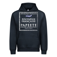 Navy papeete tahiti passport stamp vacation travel t shirt Urban Hoodie - maiPhamDesign