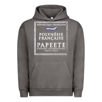 Pigment Tornado papeete tahiti passport stamp vacation travel t shirt Urban Hoodie - maiPhamDesign