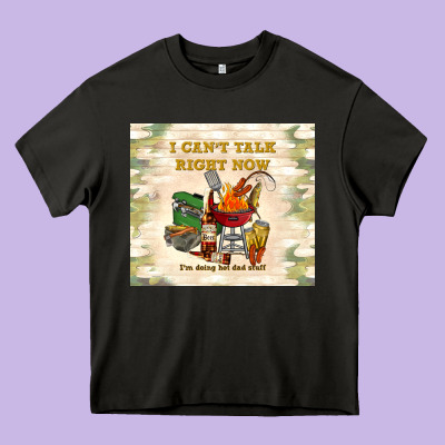 I Can't Talk Right Now Heavy Core Tee Designed By Tumblerdesignbyshophia