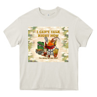 Cream i can't talk right now Heavy Core Tee - TumblerDesignByShophia