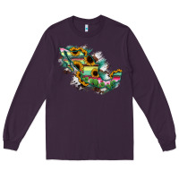 Plum Guerrero Mexico Sunflower Map Long Sleeve Tee - RanaPortraitStore