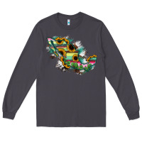 Smoke Guerrero Mexico Sunflower Map Long Sleeve Tee - RanaPortraitStore