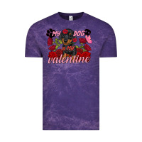 Cloud Purple My dog is my Valentine's Day Vintage Tee - FaDigitalArtStudio